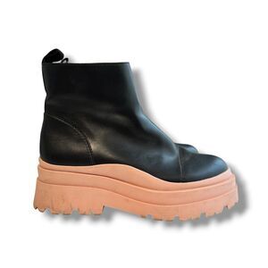 Women's Black Platform Ankle Boots Size US 7 / EU 38